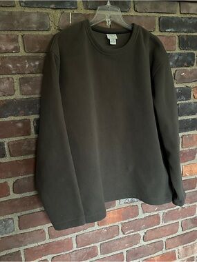 LL Bean Mens Fleece Green Pullover XL -54 Bust / 27” Long